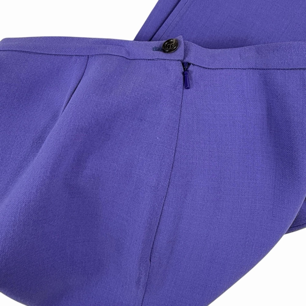VTG Lafayette 148 Womens Size 8 Purple Dress Pants Slacks Tapered Wool Blend - Picture 5 of 10